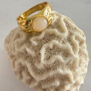 Anillo Acero Dorado Art 559-12