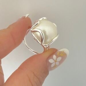 Anillo Acero Blanco Art 545-1