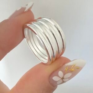 Anillo Acero Blanco Art 565-18