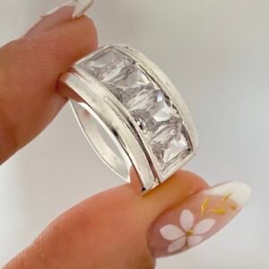 Anillo Acero Blanco Art 565-2