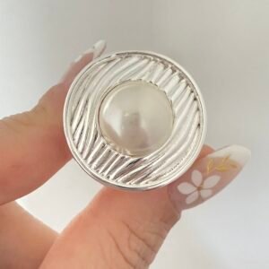 Anillo Acero Blanco Art 558-3