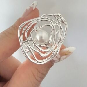 Anillo Acero Blanco Art 558-1
