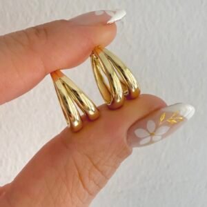 Aros Acero Dorado Art542d