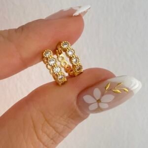 Aros Acero Dorado Art538 Modelo3