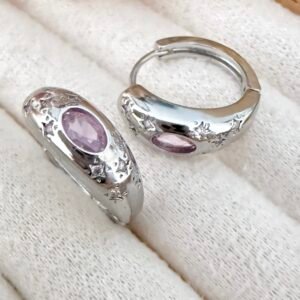Aros Acero Quirurgico Art551 Rosa