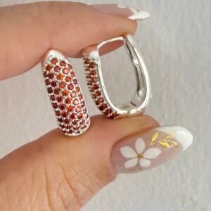 Aros Acero Blanco Art200b Rojo