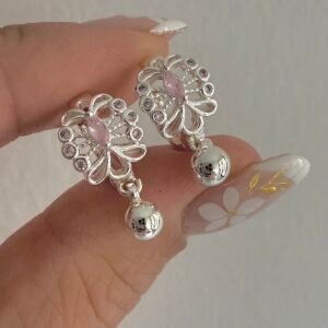 Aros Acero Blanco Art853 Rosa