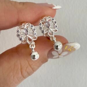 Aros Acero Blanco Art853 Lila