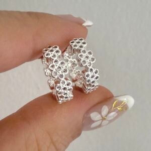 Aros Acero Blanco Art593 Rosa