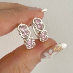Aros Acero Blanco Art883 Rosa