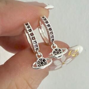 Aros Acero Blanco Art978 Saturno Rojo