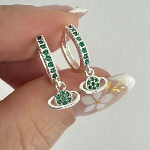 Aros Acero Blanco Art978 Saturno Verde